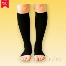 오픈토 종아리 압박 밴드 xL 블랙 다리 슬리브 다리 붓기 부종 완화 삭스