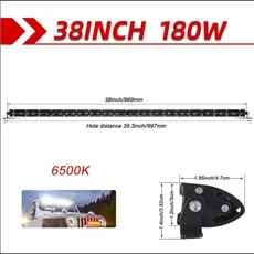 스팟 Led 바 22 인치26인치 라이트 콤보 행 작업 운전 오프로드 자동차 트럭 4x4 SUV ATV, 01 빠른, 02 38inch