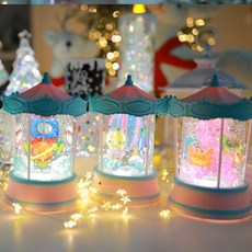 드리밍 회전 오르골 조카 선물 인테리어 소품 무드등, 문어