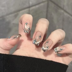 穿戴甲甲片高級感手工法式豹紋貓眼美甲片女士預製假指甲, 1個, BY2056:手工甲S碼#10片/袋