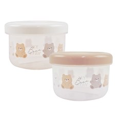 【GOOD LIFE 品好生活】日本製 可愛熊塑膠保存容器/保存罐（300ml）, 1個