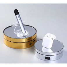 동영상 촬영테이블 회전스탠드 15cm 소형 진열판 소품, 1개, 9cm 흰색 양방향 (태양광+배터리)