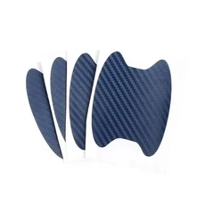 4개/세트 자동차 문짝 스티커 탄소 섬유 스크래치 방지 커버 핸들 보호 필름 외부 스타일링, 10 Blue  4pcs