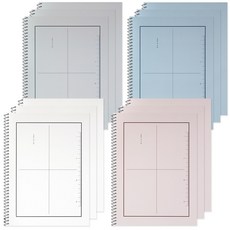 포포팬시 심플 4분할 수학연습장 향균노트, 12권, 혼합