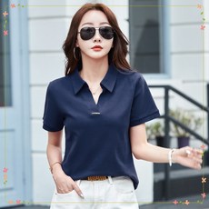 봄여름 여성 폴로 반팔 티셔츠 골프반팔티 카라 반티 슬림핏 여성 골프웨어 DF376