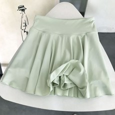 春夏速幹高彈運動半身裙網球裙羽毛球防走光帶內襯健身瑜伽短裙