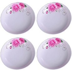 데코호메포루 4팩 꽃무늬 접시 세라믹 디핑 볼 스시 소스 스낵용 4인치 반찬 도자기 양념 애피타이저 스낵 서빙, Flower Sauce Dish