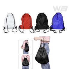 와볼샵 보조가방 더스트백 백팩 신발주머니 스트링 잠금끈 축구공 보관 농구공, 화이트