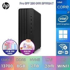 HP PC Pro SFF 280 G9R BF9R3AT i7-13700 UHD 770 WIN11 설치 학업용 대학생 데스크탑, WIN11 Pro, 2TB, 8GB