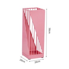 簡約鐵藝雨傘架 家用辦公室雨傘收納架 雨傘桶/置物架, 粉紅色, 1個