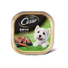 西莎 Cesar 蒸鮮包 狗罐頭 狗主食罐，多種口味可選，提供狗狗均衡營養, 100g, 24個