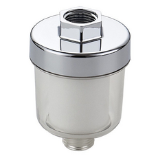 【H9901】沐浴淨水過濾器，有效過濾雜質，透明外殼設計，輕鬆安裝，全家適用, 1個, 無