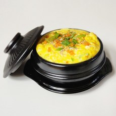 국산 직화 가정용 업소용 바이오 뚝배기 계란찜 찌개냄비, 1세트, 뚝배기1호+받침+뚜껑, 11.5cm