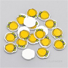 [룰루핑거] 우드비즈 튤립 노랑 1.4x1.5x0.2cm (20개입) 1P-02-311, 없음