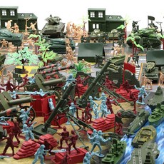 전쟁 피규어 모형 밀리터리 전투함 군인 용 교육용 장난감 세트 기지 모래놀이 플라스틱 미니어처 병사, [11] 메인 이미지 모델(68F + 2-to-2)에는