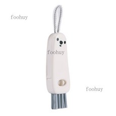 台灣出貨 三合一清潔杯蓋刷 保溫杯蓋縫隙清潔刷 奶瓶奶嘴清洗刷 縫隙刷 吸管杯刷子, 1個, 小白熊