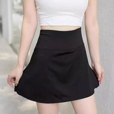 高腰運動短裙女夏羽毛球網球瑜伽裙子健身廣場舞跑步口袋內襯裙褲