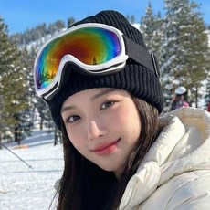 유니프랍스 스키고글 김서림방지 남여공용 보드고글, 화이트, 1개