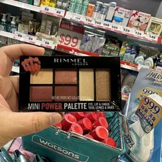 림멜 실키 베이지 Beige Pressed 매트 Rimmel Powder 파우더 Stay, F. 아이섀도우 팔레트 6가지 색상 모든 상황, 1개