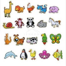 사렌콩 원목자석교구 우드자석 캐릭터자석 원목자석놀이, 1개