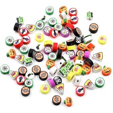 폴리머 클레이 비즈 헤이시 스페이서 비즈 용품 100개 할로윈-3, 멀티컬러