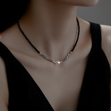 여성 크리스탈 큐빅 진주 목걸이 A333