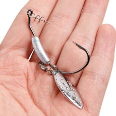 블레이드훅 (2개입) 스위밍 웨이트 스프링 코일 훅 플래시스위머, 4g (3/0), 골드 - 2개입, 1개