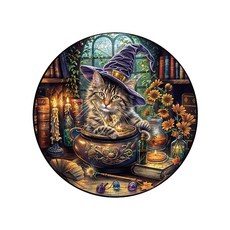 해외 KAAYEE 성인용 나무 퍼즐 3D 시각 효과 강아지 레이싱 기차 직소 독특한 모양 성인 플랫 생일 가족 게임 S-21.6 x 21.1cm8.5 8.35인치-100피스 미, Small.