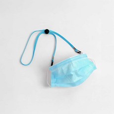 마스크 스트랩 블루 귀통증 스토퍼 고리형 분실 아이 오염