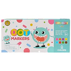 KiKimmy 可水洗彩色點點筆 大點點 8色 Set, 480ml