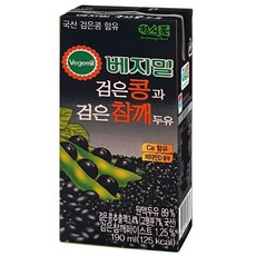 베지밀 검은콩과 검은참깨 두유, 190ml, 96개