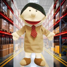 입벌어지는 손인형 아빠 1개 행사 복화술 동화책 가족인형 역활놀이 봉제