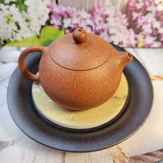 黑陶吸水壺承 中式速乾小型茶盤 功夫茶具 茶托盤 復古圓形 乾泡台 養壺仿古茶承 禪意壺墊 蓄水茶具茶盤 壺托茶船, 1個, 黑