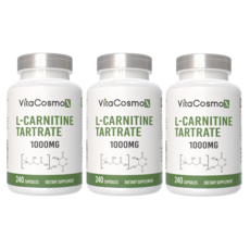 VitaCosmoX 비타코스모엑스 L-카르니틴 타르트레이트 1000mg 야채캡슐, 3개, 240정