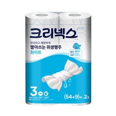 크리넥스 빨아쓰는 위생행주 화이트 54+9매 2롤