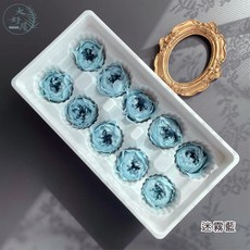 大好屋 永生庭園玫瑰 奧斯汀玫瑰 A級品不凋庭園玫瑰, 奧斯汀A級品【迷霧藍】10朵