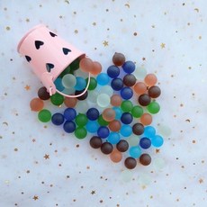 유리구슬 유리구슬 구슬철 케이스 선물 16MM 유리구슬 장식 유리구슬 통통, 16MM 스크럽볼믹스200매, 200개