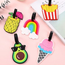 팝컬러 네임 러기지택 명찰 캐리어 자전거 킥보드 이름표, 1개, 파인애플