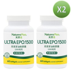 NaturesPlus 天然佳 月見草油軟膠囊 (GLA 150毫克) 女性保健 舒緩不適, 2個, 60顆