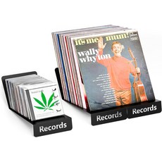 홈쿡 2팩 LP 디스플레이 랙용 블랙 언 비닐 CD 정리함 미디어 저장 및 정리용 표준 DVD 케이스 최대 56개 보관 가능