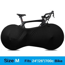자전거 보호대 커버 MTB 도로 자전거 보호 장비 먼지 방지 바퀴 프레임 커버 스크래치 방지 보관 가방 사이클링 액세서리, 검정, 남 24-26-700C, 협력사, 1개