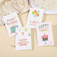 Happy Birthday 생일축하 카드 초대장, 40개입