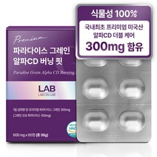 랩온랩 프리미엄 파라다이스 그레인 알파CD 버닝 핏, 1개, 60정