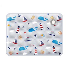 寵物冰涼墊 消暑 寵物水床, 1個, 鯨魚,大款_40*50cm