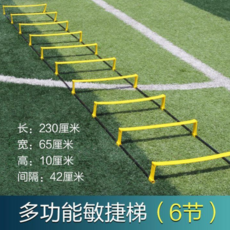 敏捷步伐訓練 速度梯 繩梯 敏捷梯 跳格梯 跨欄架 足球訓練器材 籃球訓練器材 步伐梯 軟梯 固定式繩梯 可調節長度 防滑耐用 專業運動訓練, 1個, 黃色