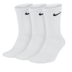 나이키 에브리데이 쿠션 트레이닝 크루 장목 양말 SX7664-100, 화이트, 1세트