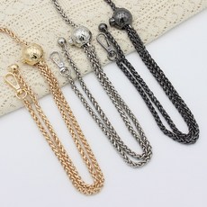 길이조절 볼체인 스트랩 체인가방끈, 1개, 실버