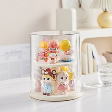 아크릴 회전 피규어 수납함 레고 인형 장식장 보관함, 1개, 상세페이지 참조