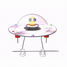 창의체험센터 무지개 우주선 전기 회로 제작 키트 LED 발광 다이오드 연결 장치 1인용 2개