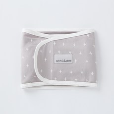 嬰兒簡易襁褓 新生兒護肚帶 睡眠袋 棉彈力可調 四季, 灰色星星(腰帶）, 1個